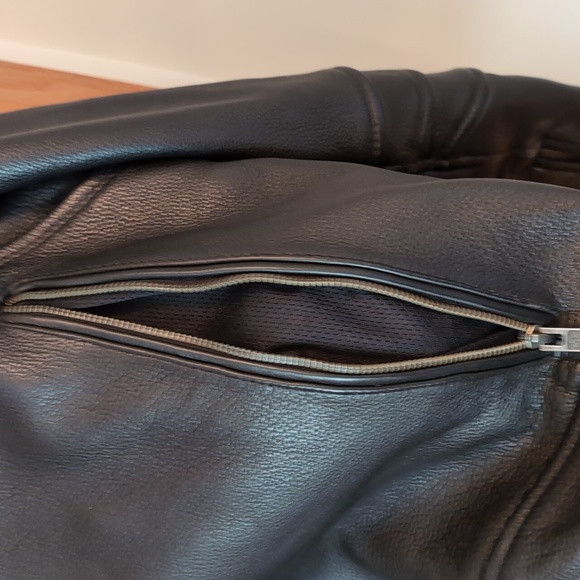 Motorcycle leather black women's jacket size XL - Picture 4 of 16